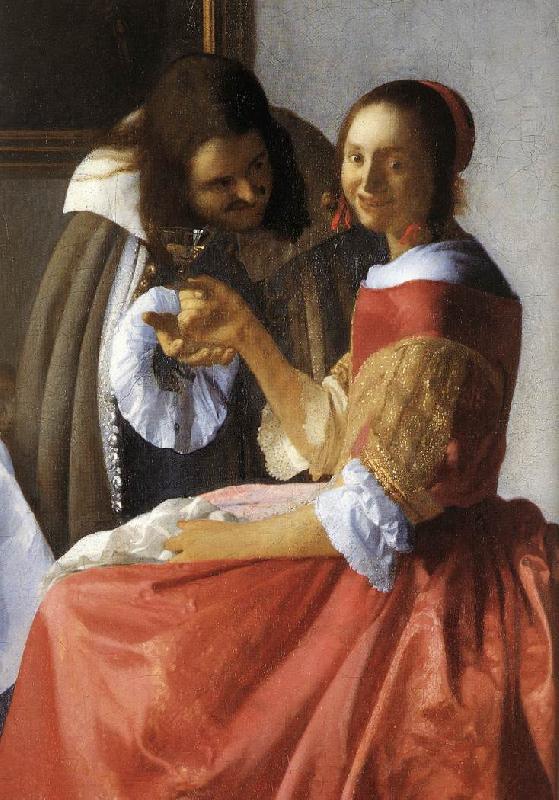 VERMEER VAN DELFT, Jan A Lady and Two Gentlemen (detail) ewt